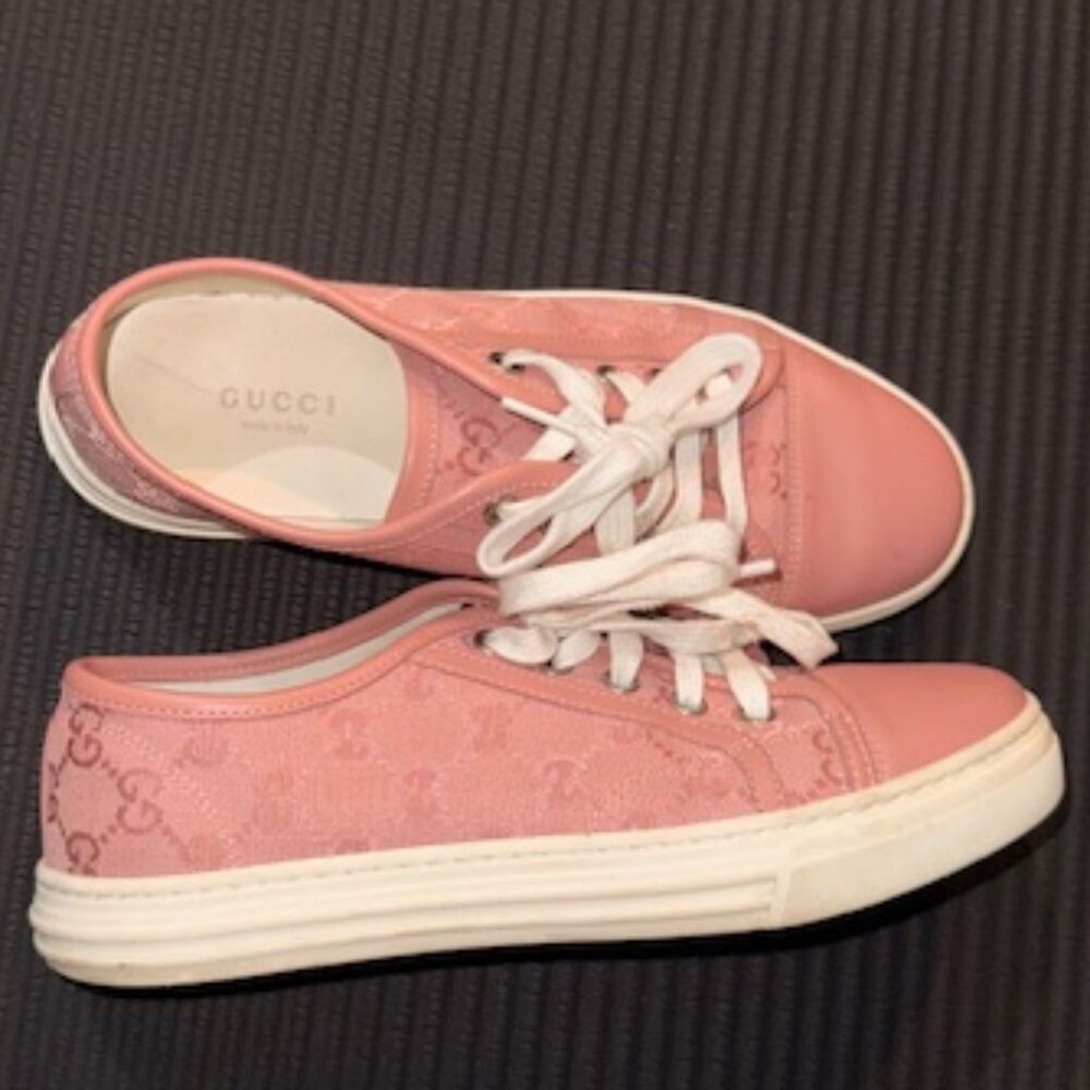 Gucci Pink Sneakers – Size 6.5